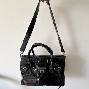 Jimmy Choo Patent Rosalie Satchel Handbag